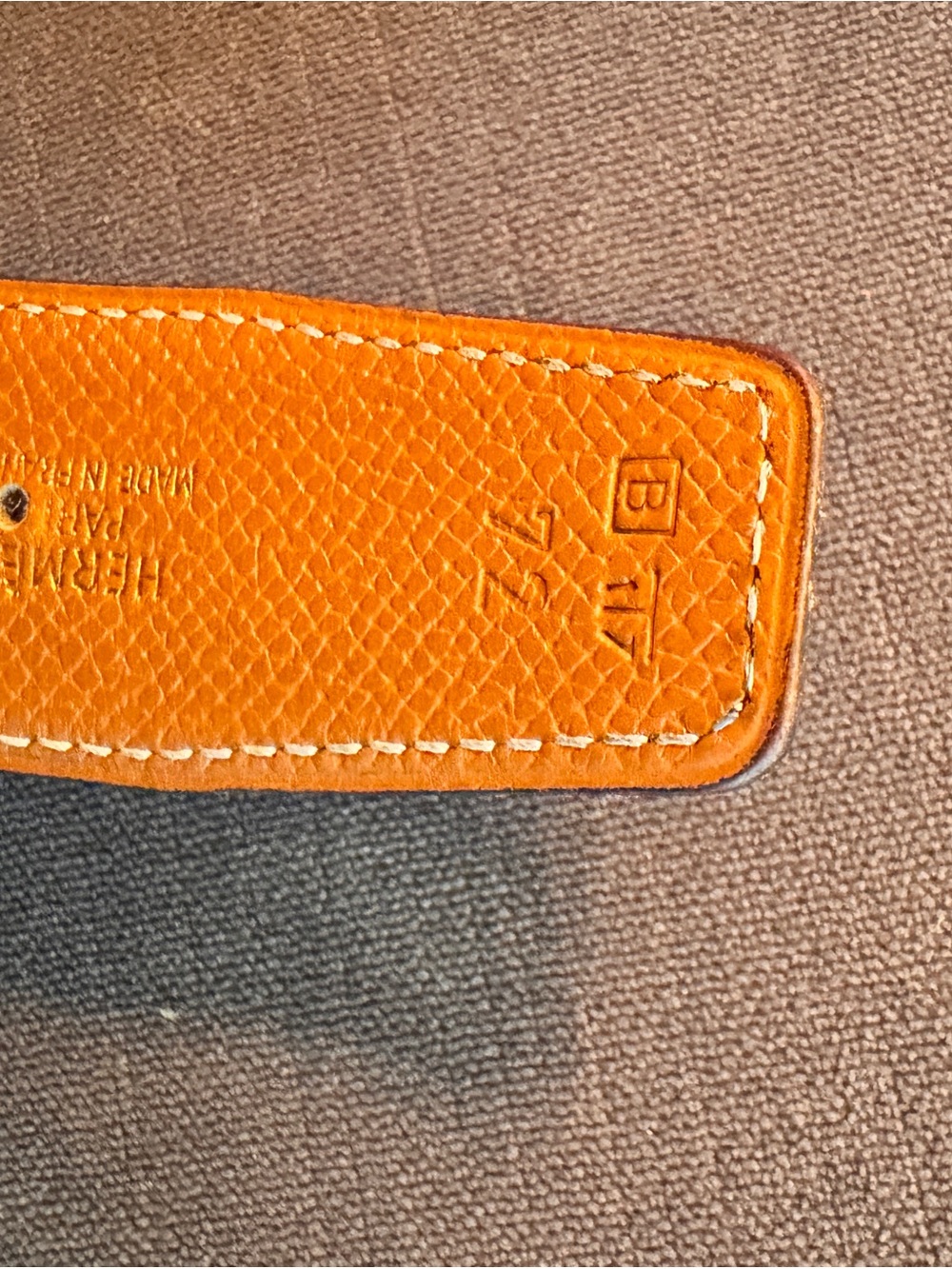 Hermès Reversible H Belt Size 72 Gold Buckle Box Calf Leather 2011 - Picture 8 of 8